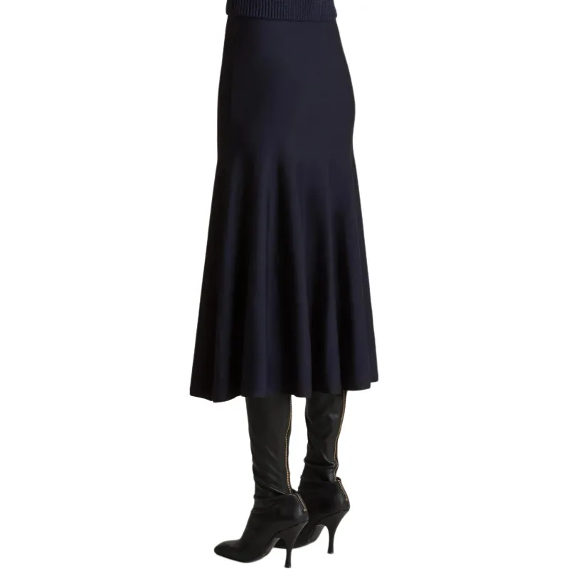 KHAITE Mayu Skirt 'Midnight Navy'-2