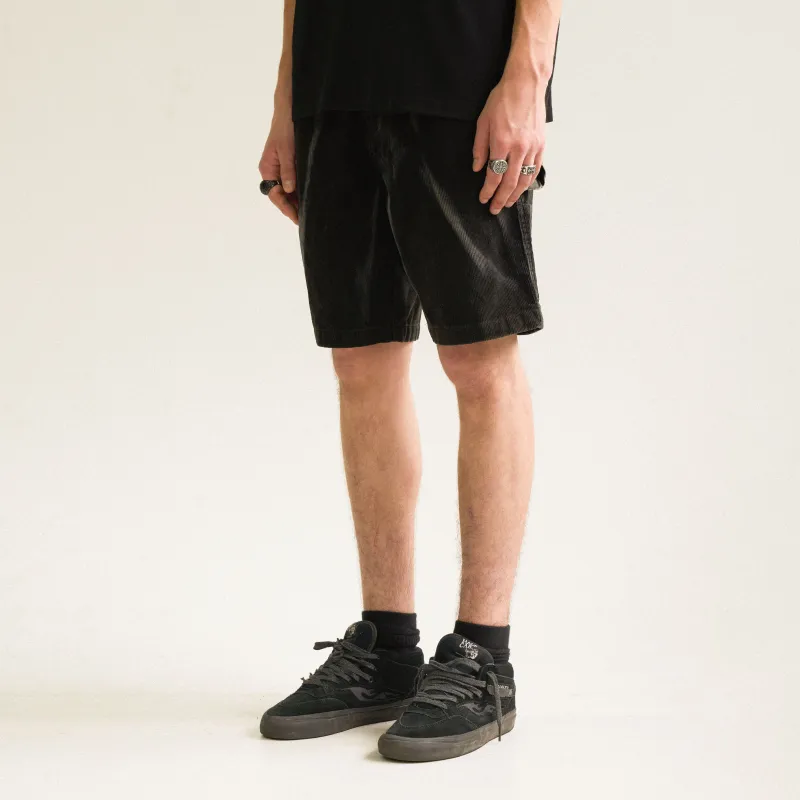 False Perception Casual Shorts Unisex Washed Black-3