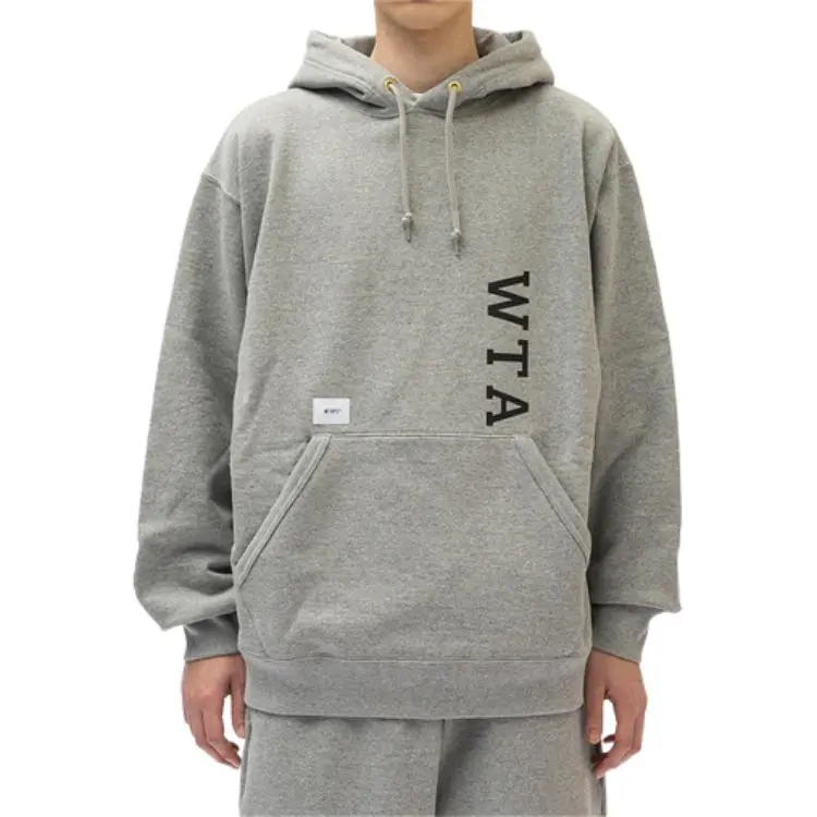 WTAPS Logo print Melange effect Hoodie-2
