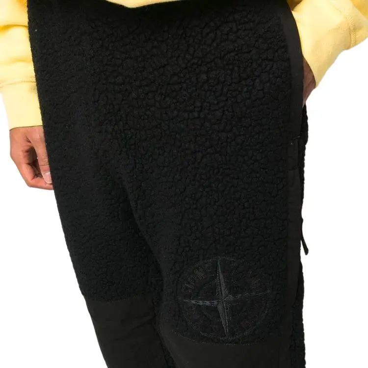 STONE ISLAND Furry Wool Nylon Fleece Cargo Joggers-4