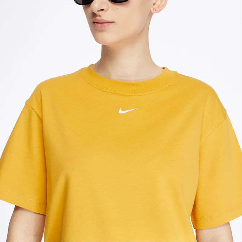 Nike Drop Shoulder Sleeve T-Shirt Women's Dopamine Dressing Egg Yellow-4