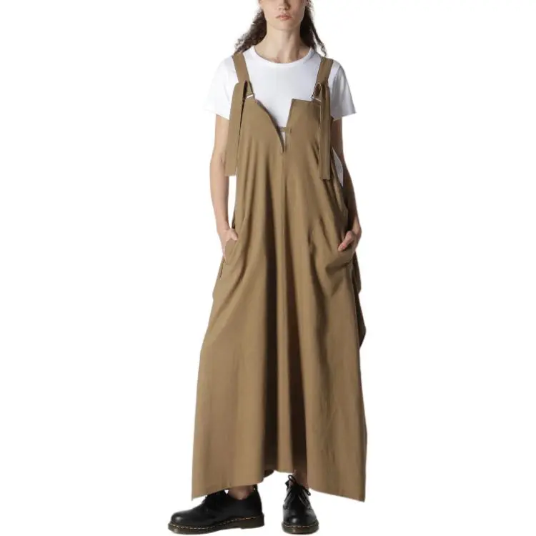 Yohji Yamamoto Y's FW24 Sleeveless Dress Women's Light Umber-3