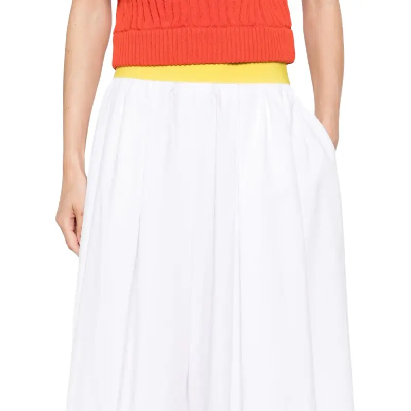 MSGM Poplin Midi Skirt-4