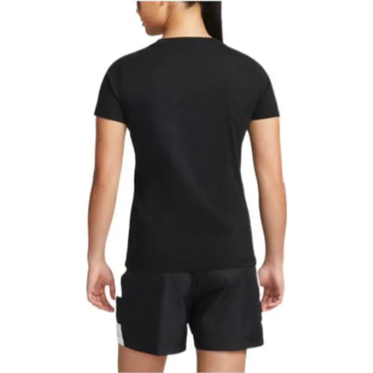 Nike Women'ss Retro Logo Print Crewneck Casual T-Shirt Black-3