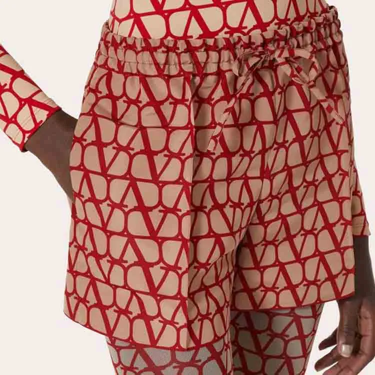 Valentino Casual Shorts Women's Red-4