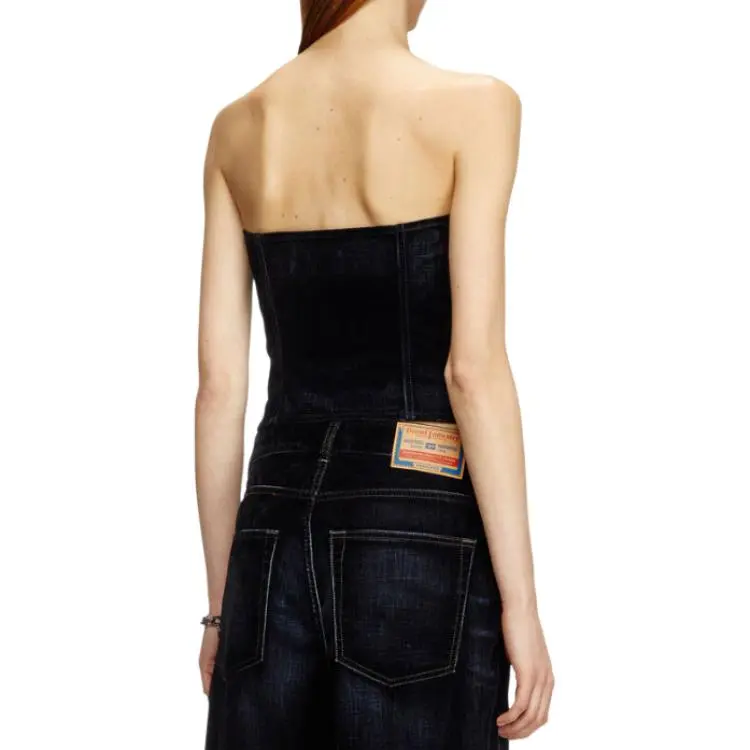 DIESEL Strapless Top Women's Dark Blue-4