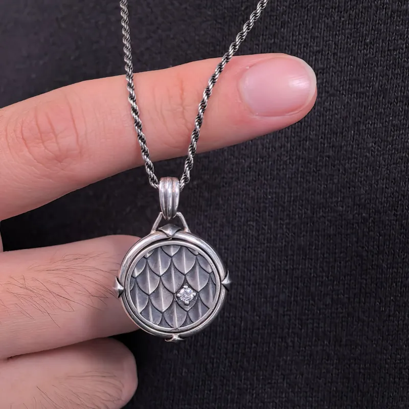 ICEWALD 925 Sterling Silver Necklaces Men's Multicolor Fortune Coins-8
