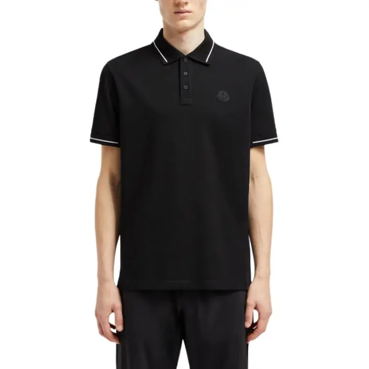 Moncler Logo Patch Short Sleeved Polo Shirt-3