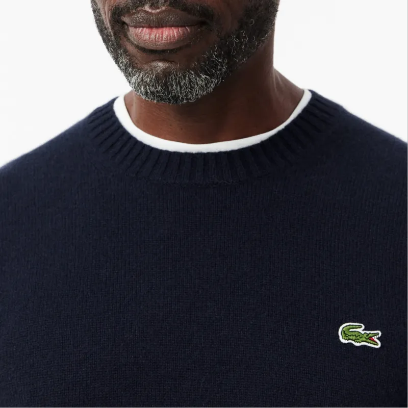 LACOSTE Cashmere Sweater Men's Midnight Blue-3
