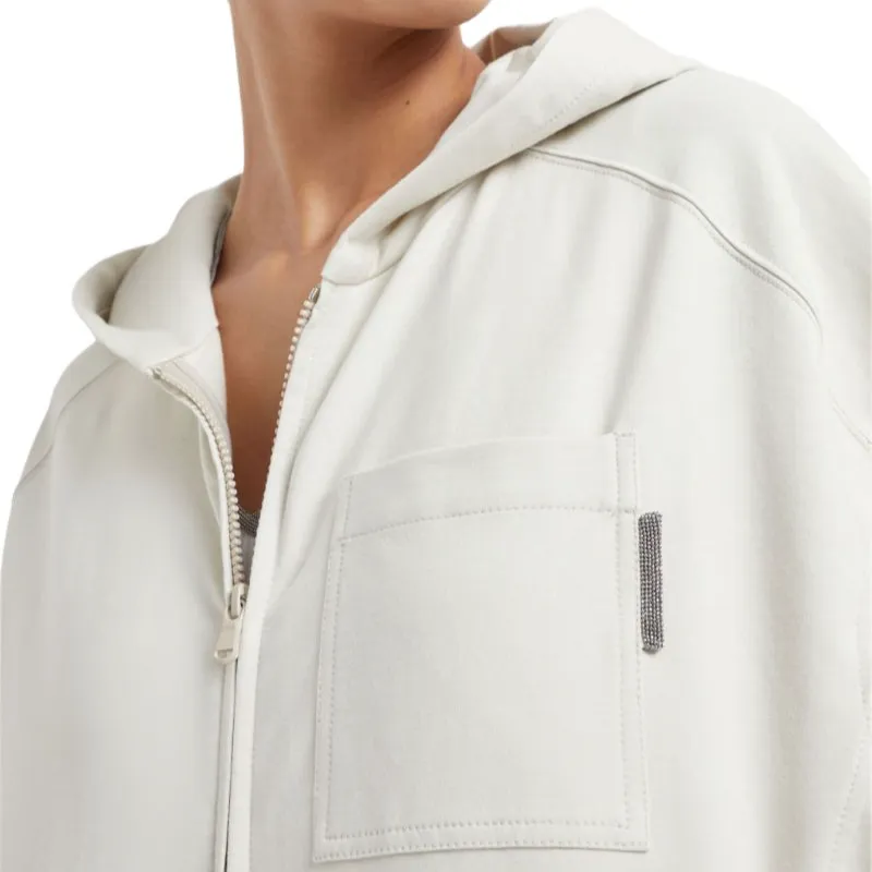 Brunello Cucinelli Zip-up Cotton Hoodie-5