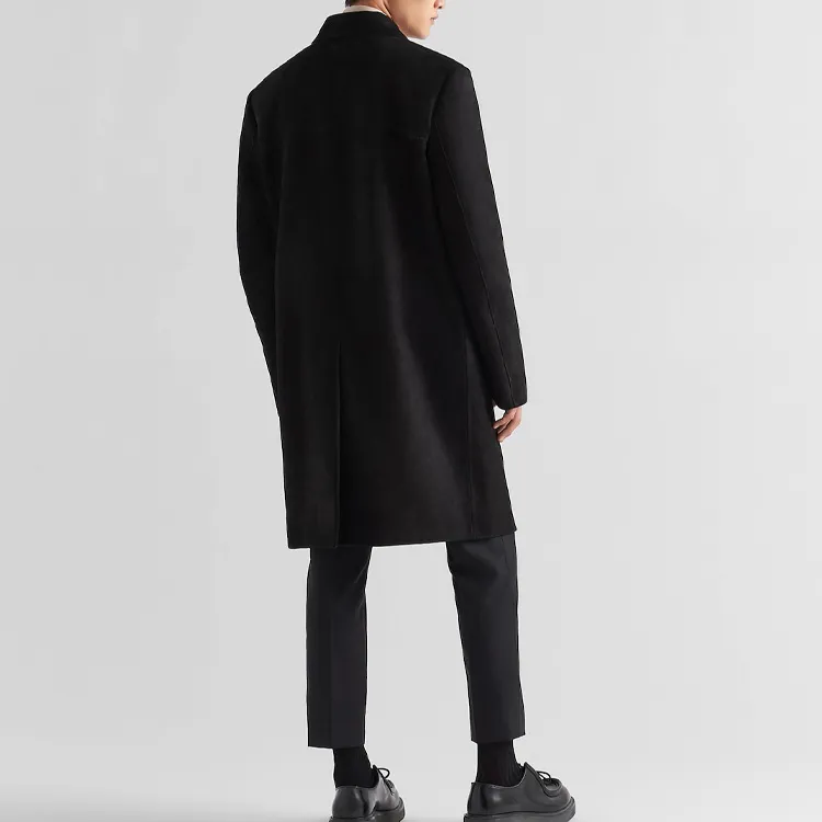 PRADA Single breasted Suede Coat-6