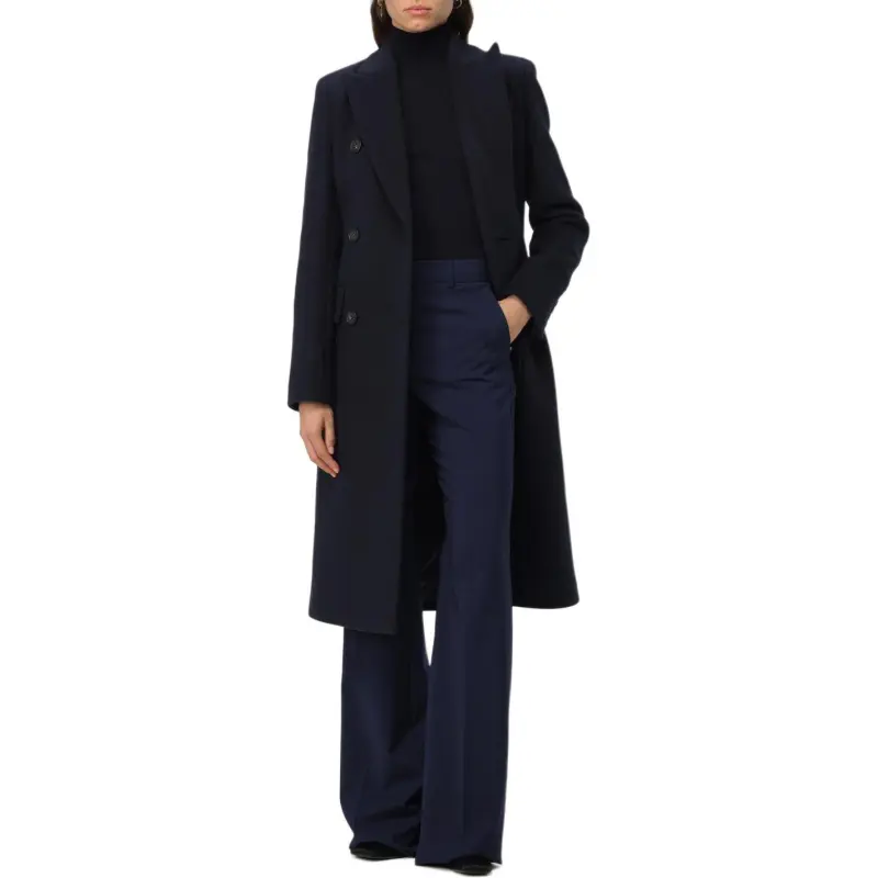 SportMax Double Breasted Long Sleeved Coat-4