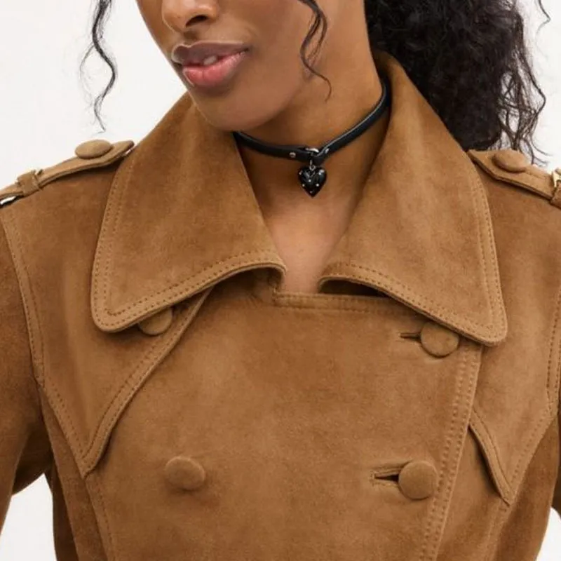 COACH FW24 Leather Jacket Women's Cedar-3