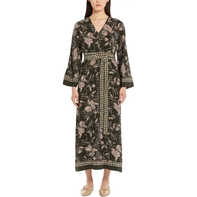 MaxMara Long Sleeved Dress Women's Khaki-1