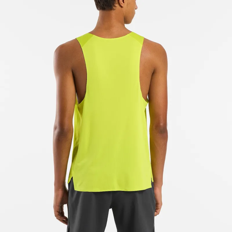 Arcteryx Norvan Tank Top Men's Yellow Green-2