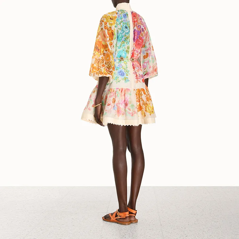 Zimmermann Raie Lantern Floral print Minidress-3