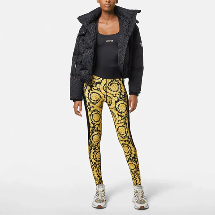 VERSACE Barocco Print High waisted Leggings-2
