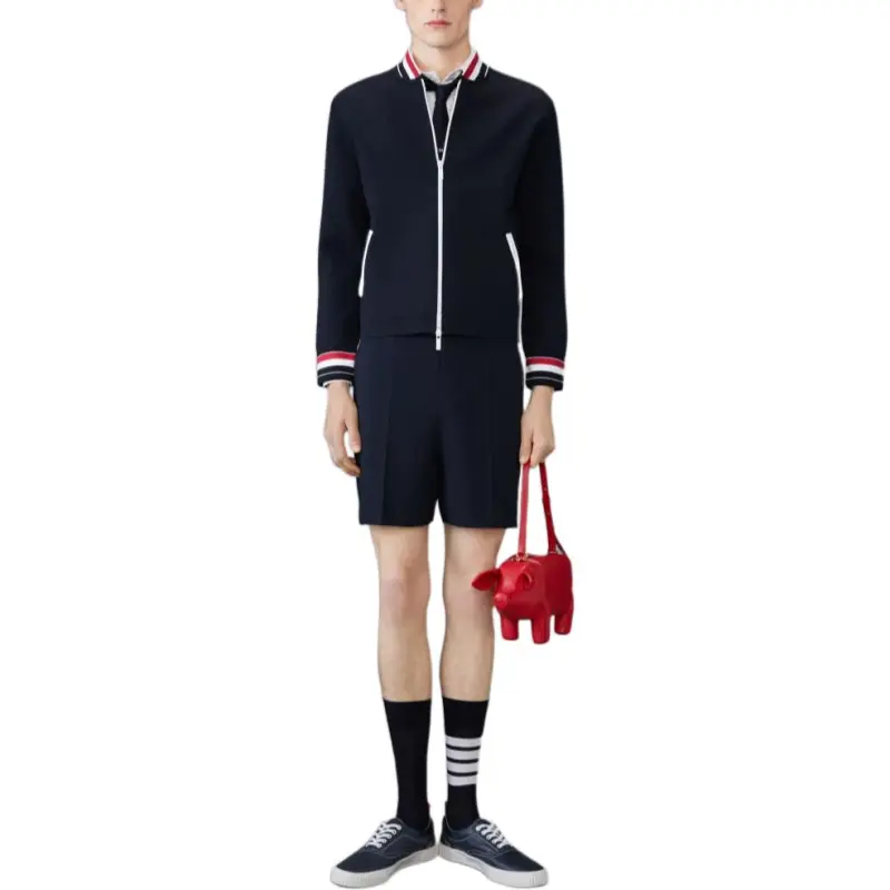 THOM BROWNE Mid rise Track Shorts-1
