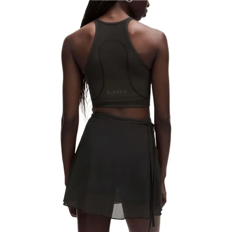 Lululemon x SLNSH Everlux™ SS25 Sport Vests Women's Black/Snakeskin Print Stone Yellow-1