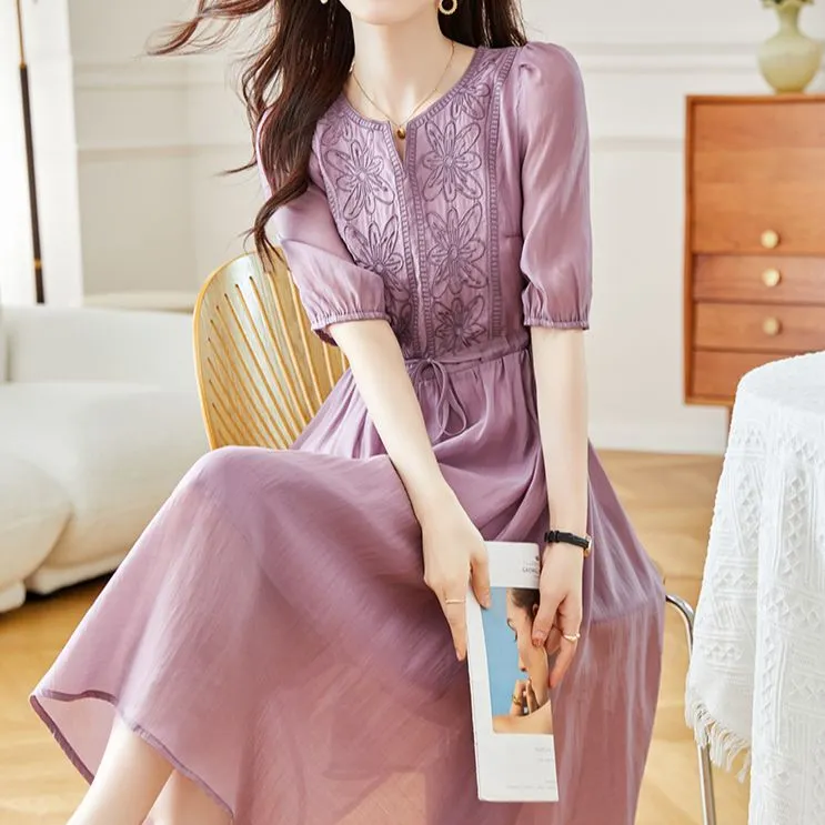 Still Quiet Short Sleeved Dress Women's-9