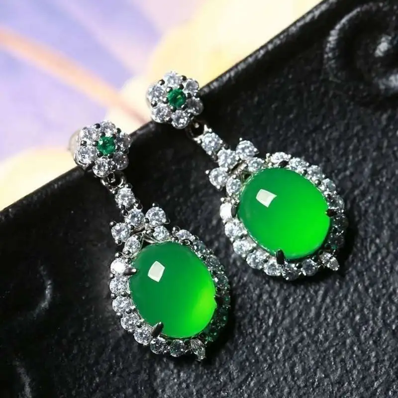JUNWEN Chalcedony Earrings Unisex-1