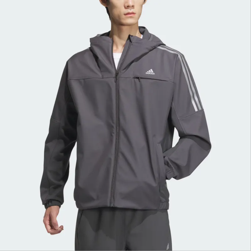 Adidas MUST HAVES FW24 SMALL LOGO Jackets Coats Men's Dark Gray-1