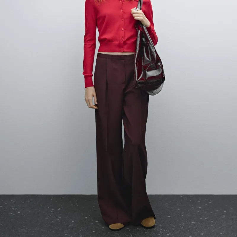 Massimo Dutti Casual Pants Women's Red-2