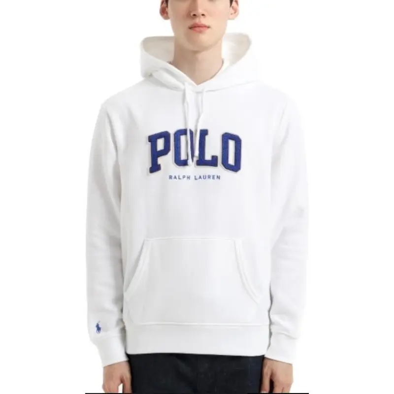 Polo Ralph Lauren Logo Flocked Drawstring Hoodie-2