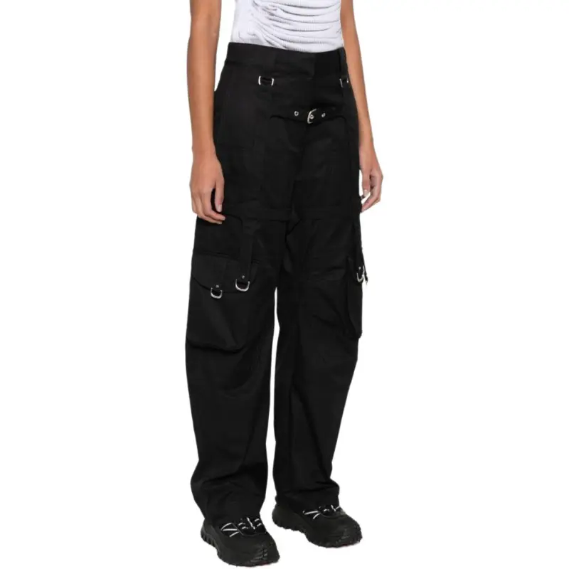 OFF WHITE Buckle Detailed Straight Leg Trousers-3