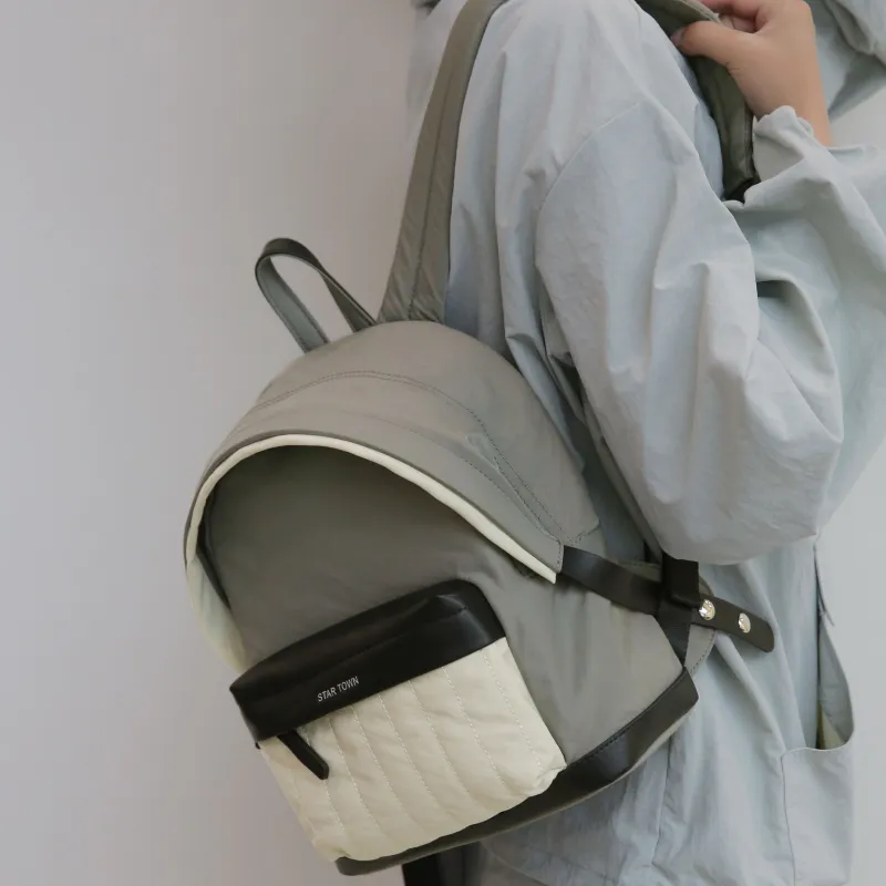 STAR TOWN Nylon Backpack Trumpets Unisex Ginger Yellow/Misty Gray-3
