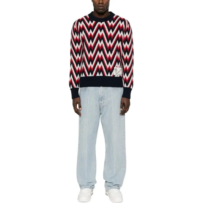 Moncler Sweater Men's Red Black-4