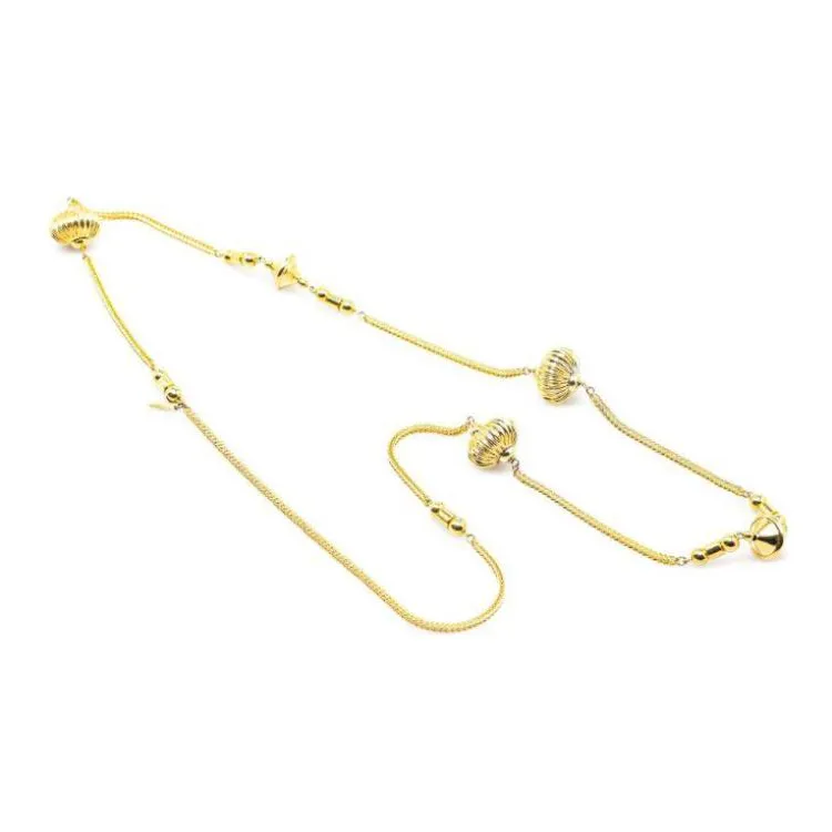 SAINT LAURENT 2000-2023 Plated Long Costume Necklace-2