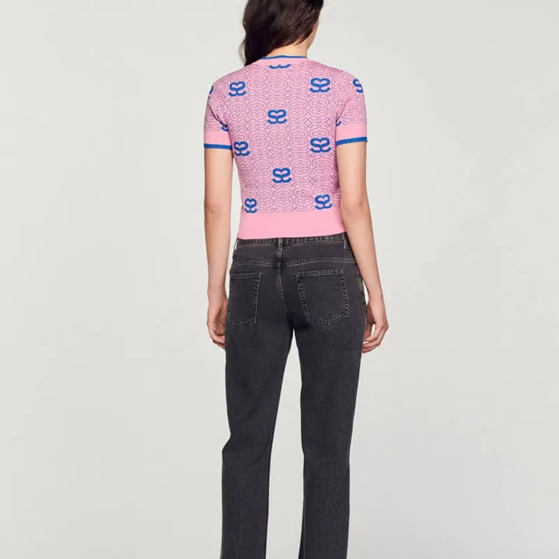 Sandro Crop Tops Women's Pink-1