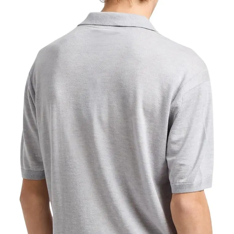 EMPORIO ARMANI SS25 Polo Shirt Men's Soft Matte Gray-5