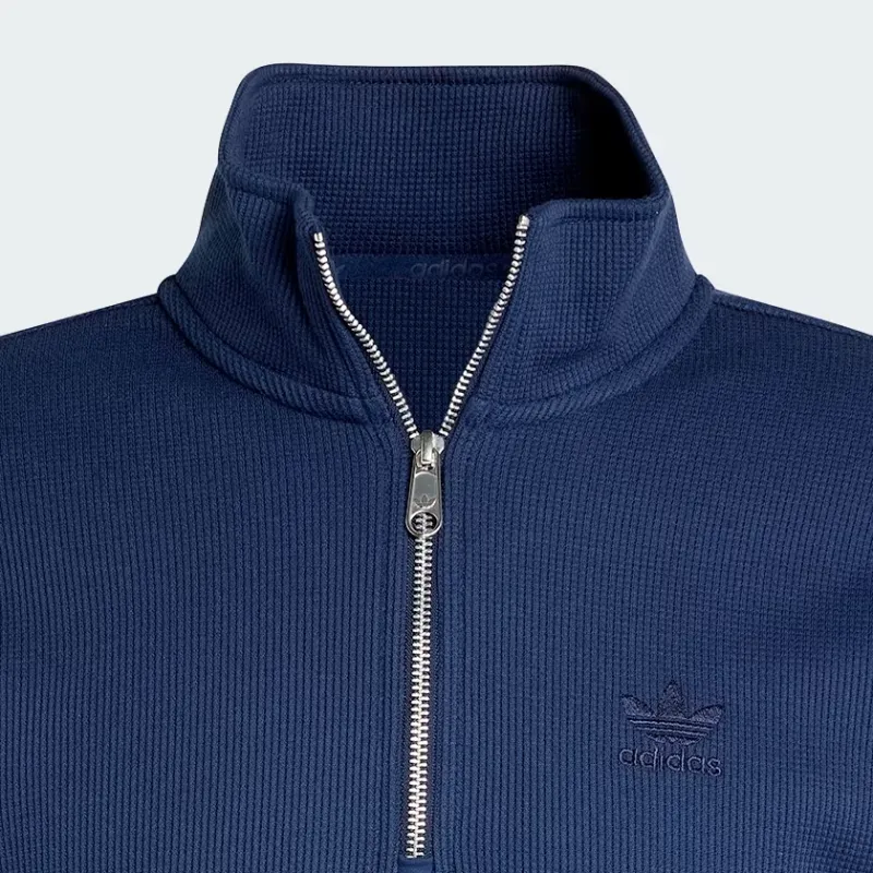 Adidas Trefoil Essentials Waffle 1/2 Zip Sweatshirt-4