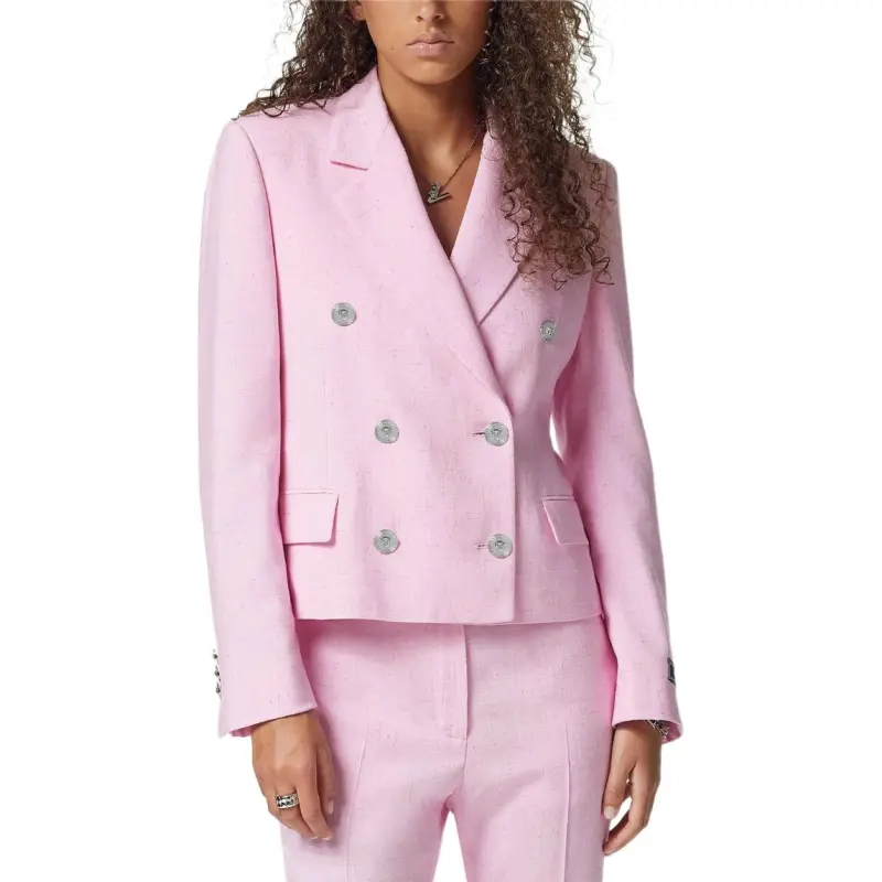VERSACE Malfilé Double breasted Blazer-3
