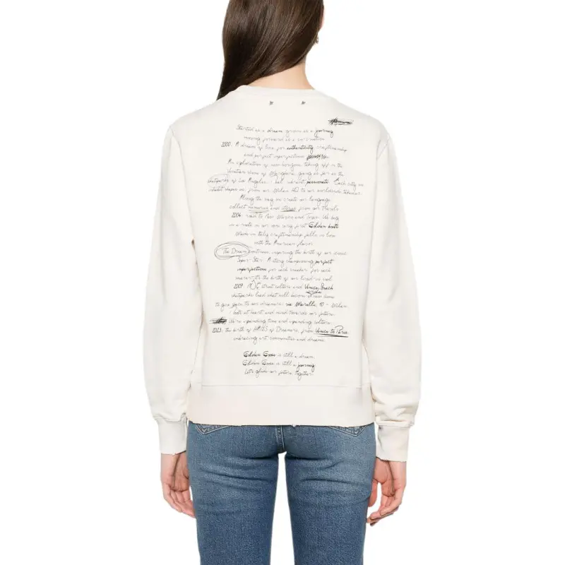 Golden Goose Script Detailed Crewneck Sweatshirt-3