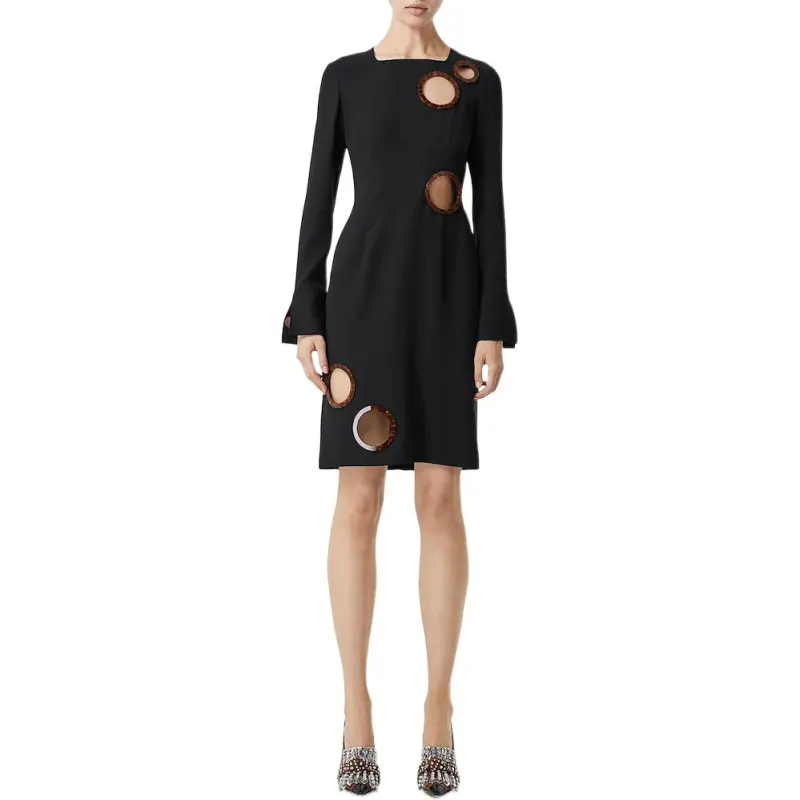 Burberry Framed Cut out Shift Dress-1