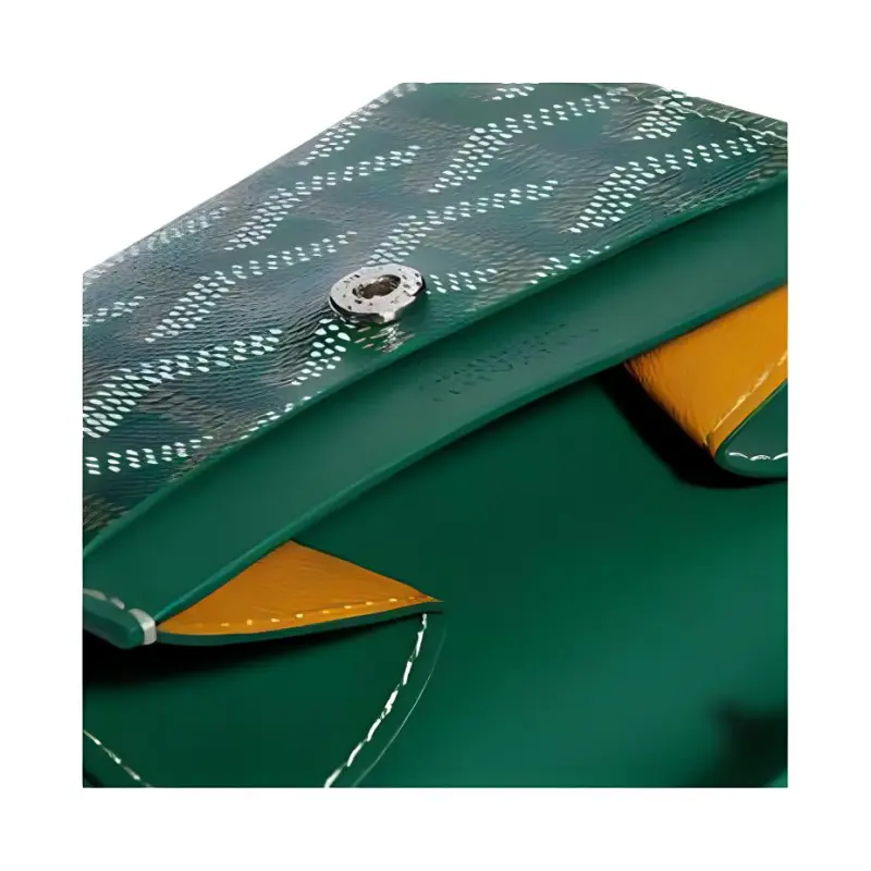 GOYARD MARIGNY Canvas With Calfskin Coin Purse Women's Green-4