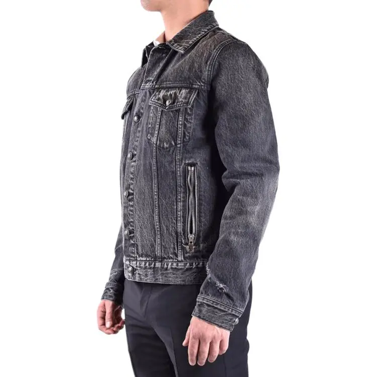 BALMAIN Denim Jackets Men Black-3