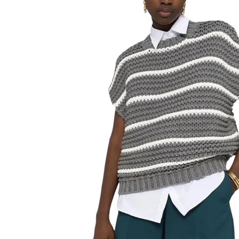 Brunello Cucinelli Chunky knit Short sleeve Jumper-5
