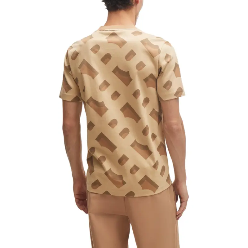 HUGO BOSS Monogram jacquard Short sleeve T shirt-6