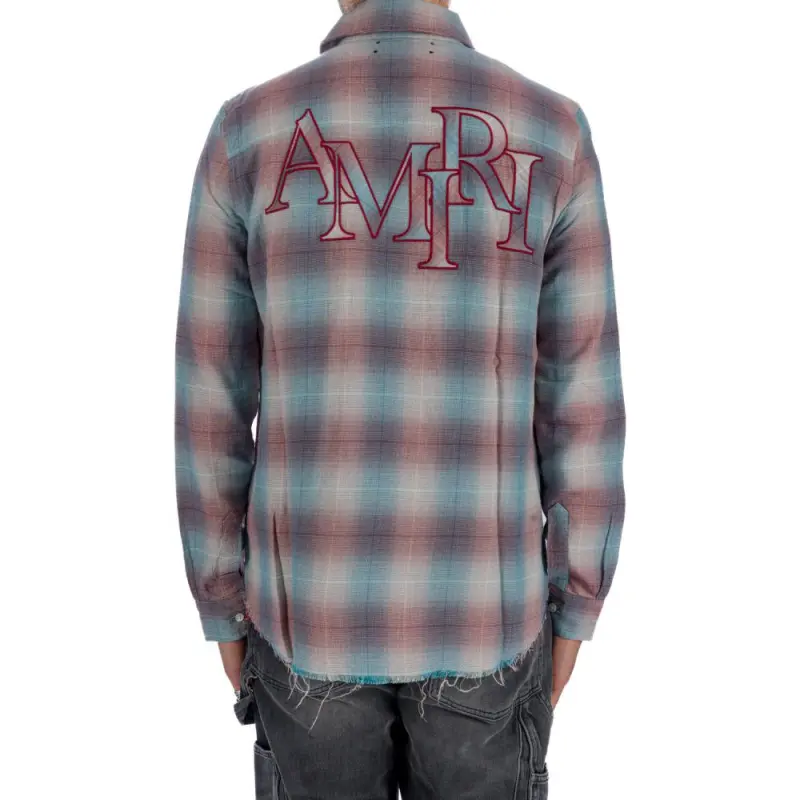 AMIRI Staggered-logo Check-pattern Shirt-2