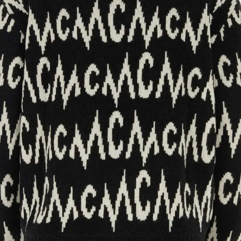 MCM Logo Intarsia Knitted Crewneck Jumper-2