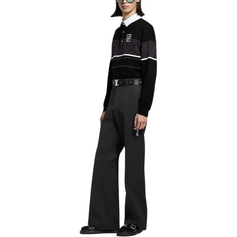 LOUIS VUITTON SS25 Men's Spring Capsule Collection Polo Shirt Men's Black-4