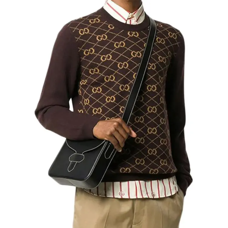 GUCCI Sweaters Men Dark Brown-3