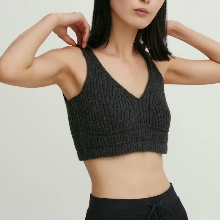 UNIQLO Tank Tops Women's Dark Gray-1