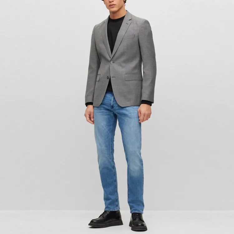 HUGO BOSS Business Suits Men Silver-1