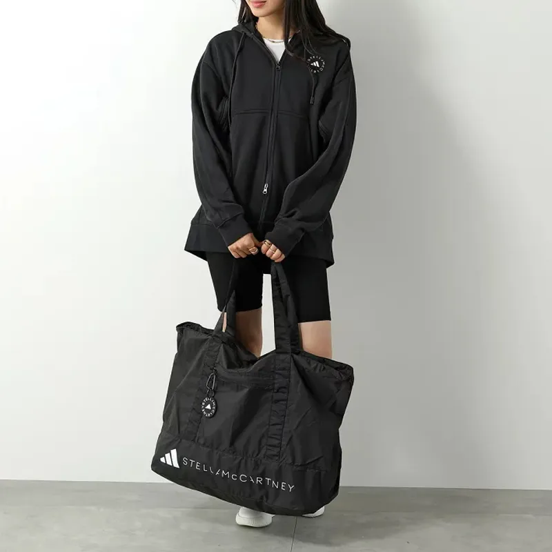 Adidas Polyester Tote Bag Shopping Bag Shoulder Bag Handbag Regular Women's Black-3