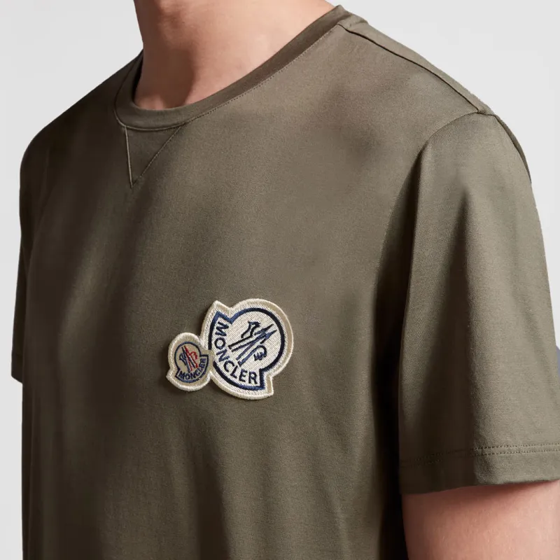 Moncler Double Logo Patch Crewneck T Shirt-5